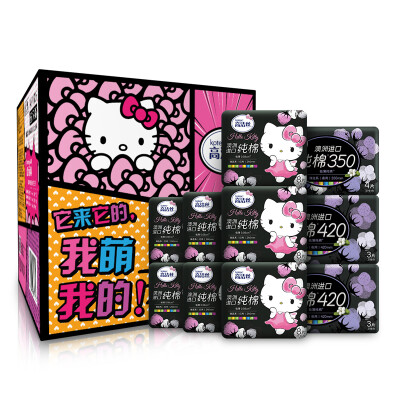 

Kotex selects Hello Kitty day&night combination 10 packs 66 pieces 240mm daily use 56 pieces 350mm night use 4 piec