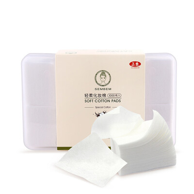 

Three (SEMBEM) removable cotton soft towel 120 pumping (makeup remover cotton disposable face towel beauty facial tissue non-woven facial cleanser)