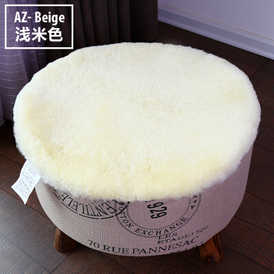 

AOZUN genuine Round sheared sheepskin rug 40cm*40cm round rug ,sheep fur chair pad, sheepskin fur sofa cushion, fur seat ma