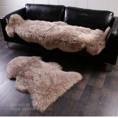 

AOZUN 1P 2P Real NZ sheepskin rug 4colors shaggy sheep skin fur carpet for home decor white fur sofa cover blanket
