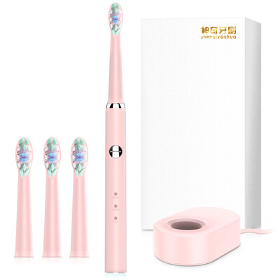 

Magic Toothbrush S1 Sonic electric toothbrush send 4 brush head Wireless induction charging 31 days long continuous sound vibration deep cleaning blue