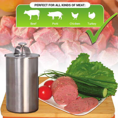 

Ham Maker - Stainless Steel Meat Press for Making Healthy Homemade Deli Meat Tool with a Thermometer