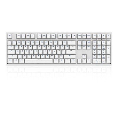 

AKKO Ducky 3108 PBT two-color white tea shaft mechanical keyboard 108 key cherry cherry axis game keyboard