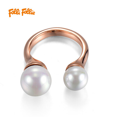 

Жа Folli Follie Folli Follie ПЕРЛА МУЗА Серия розового золота кольцо 3R15T056RW 54