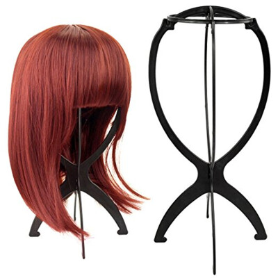 

1 Pcs/Lot Black Wig Stand Wig Display Head Holder Folding Adjustable Hat Stand Display