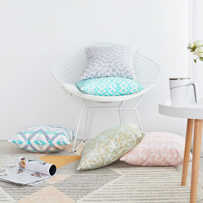 

Jia Bai hug pillow hee pillow sofa cushion office pillow bed back car waist cushion with core gray geometry 45 45cm Jingdong own brand