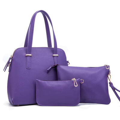 

Aliwilliam® Brand new women leather handbags candy color handbag ladies shoulder bag mother messenger bag composite bags 3 b