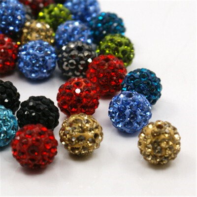 

PH PANDAHALL 100 pcs Clay Disc Ball Beads Polymer Clay Imitation Diamonds