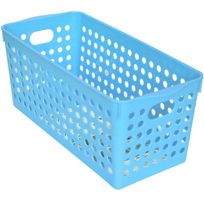 

【Jingdong supermarket】 INOMATA stock Basket series of imported kitchen plastic storage basket desktop finishing basket blue 4572BU