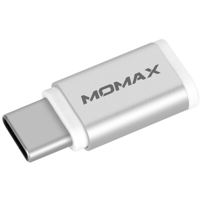 

Мо Миши (MOMAX) Type-C адаптер Эндрюс Micro Type-C USB-адаптер превратить 5/6 просо Huawei Р10 / 9 кабель для зарядки и других мобильных данных передачи головки серебро