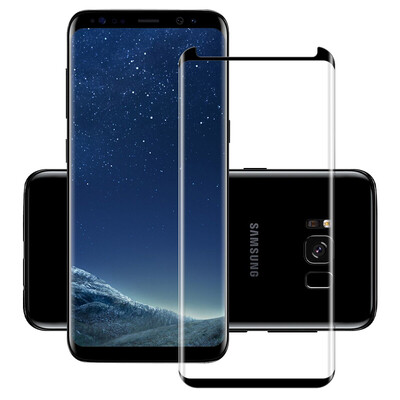 

ESCASE Samsung GALAXY S8plus изогнутая стальная крышка полноэкранное фильм фильм полный охват Samsung стали взрывозащищенные анти-отпечатков пальцев HD мобильный телефон фильм черный