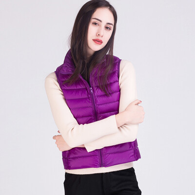 

City plus CITYPLUS 2017 winter new style women&39s clothing collar collar self-cultivation vest wild light down vest vest CWYR179654 deep purple M