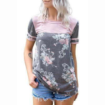

Spliced Printed T-shirt