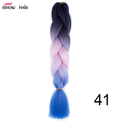 

Silky Strands 24 100g Ombre Synthetic Braiding Hair Extensions For Crochet Braids Kanekalon Jumbo Braids Two Tone Ombre Color 1p