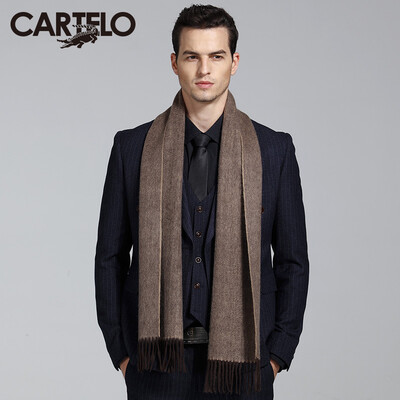 

CARDELO CARTELO кашемировые шерстяные мужские шарфы теплый осенний и зимний утолщенный деловой джентльмен сплошной цветной воротник CC57C11061 Prynne Ziwen
