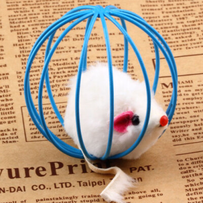 

Fun Gift Play Playing Toys False Mouse in Rat Cage Ball For Pet Cat Kitten