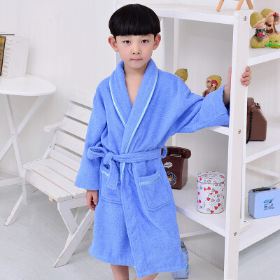 

Xinmeishu children&39s bathrobe towel material boys&girls cotton padded bathrobes absorbent warm nightgown autumn&winter