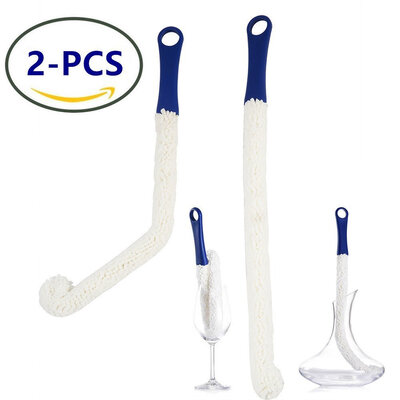 

Bottle Cleaning Brush -- Set of 2 Flexible Bottle Scourer -- Multi-function Household Cleaning Tools For Cleaning Of Wine Decanter