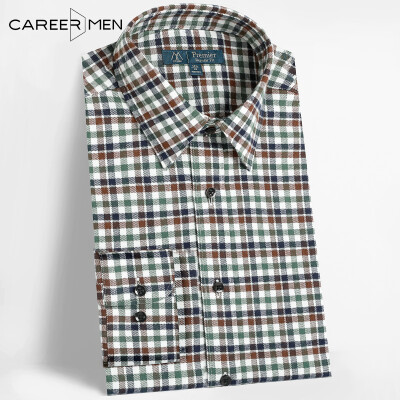 

CareerMen Mens 100 Cotton Regular Fit Preppy Chic Ivy Style College Style Comfotable Elegance Graceful Checked Shirt