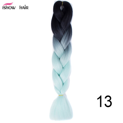 

Silky Strands 24'' 100g Ombre Synthetic Braiding Hair Extensions For Crochet Braids Kanekalon Jumbo Braids Two Tone Ombre Color 1p