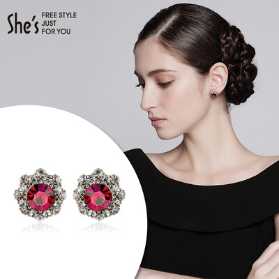 

shes jewelry earrings baroque imitation crystal temperament female earrings