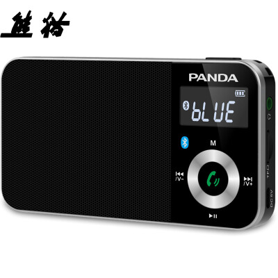 

Panda PANDA 6210 Bluetooth карточки заряда портативные мини колонки, FM-радио карман пожилых людей (черный)