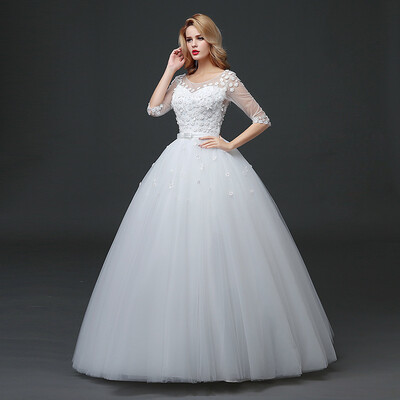 

Brides wedding dress 2017 character long sleeves wedding dress