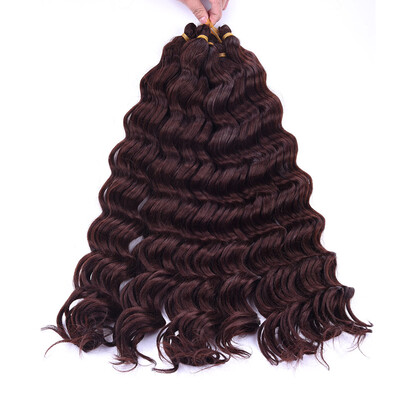 

Chorliss 22" Deep Wave Hair Crochet Braids Black Synthetic Ombre Braiding Hair Extensions 80g/pack