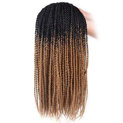 

Synthetic Mambo Twist Crochet Braiding Hair 5Pcs/Lot 24" (Black/Light Brown