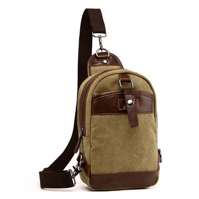 

New men chest package leisure canvas satchel retro one shoulder inclined shoulder bag2325