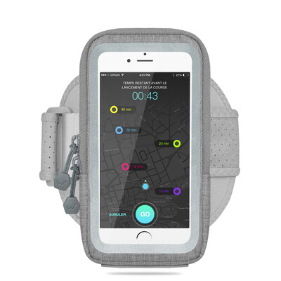 

WELLHOUSE Touch screen arm package sports mobile phone bag men&women running light arm bag  code gray