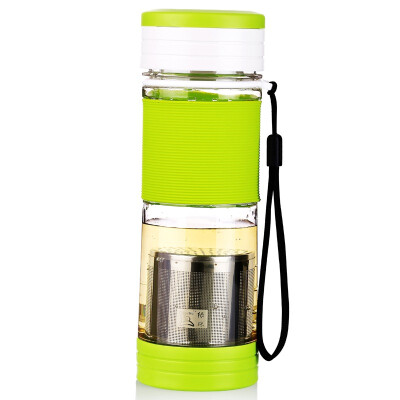 

Jingdong supermarket] green beads lvzhu 600ml portable anti-hot leak-proof travel movement filter plastic cups PC503 brown