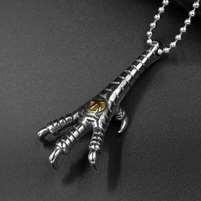 

Men’s Punk style Clavicle Chain eagle claw Pendant Neckalce Titanium steel Personality Ornaments Jewelry