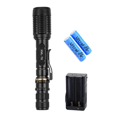 

12000Lumen 5 режимы XM-L T6 LED Zoomable фонарик факел 18650 зарядное устройство