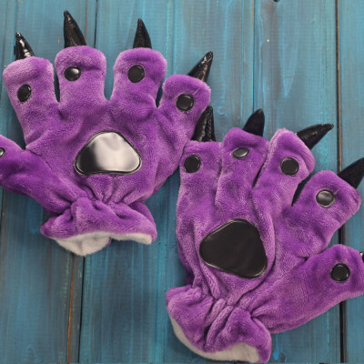 

Cartoon Paw Winter Warm Gloves Lovely For Animal Pajamas Fingers Fantasy Cosplay Accessories