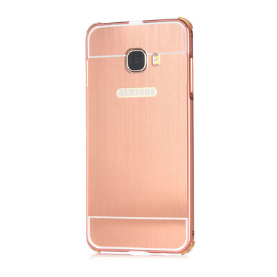 

Luxury Case for Samsung Galaxy C5 Aluminum BumperAcrylic Panel Back Glossy Business Cover for Samsung C5