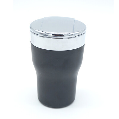 

enjoy free YH37 LED car ashtray anti-flame retardant car ashtray colorful neon universal ashtray black heightening