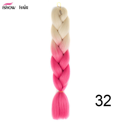 

Silky Strands 24 100g Ombre Synthetic Braiding Hair Extensions For Crochet Braids Kanekalon Jumbo Braids Two Tone Ombre Color 1p