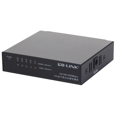 

(B-LINK) BL-SG105 5-портовый полный коммутатор Gigabit Ethernet с металлическим корпусом с полной / полудуплексной адаптивной передачей NAS