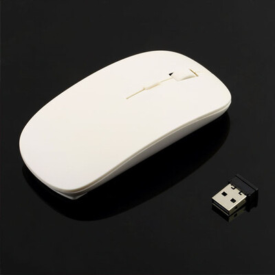 

В наличии! 1 шт. портативных компьютеров PC ультратонкий 2.4 ГГц USB беспроводная мышь оптическая мышь последним белый / черный