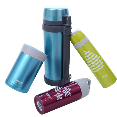 

[Jingdong Supermarket] Hals stainless steel vacuum insulation travel kettle + water cup + stew pot pot lunch box value family combination of four sets of HTV-003