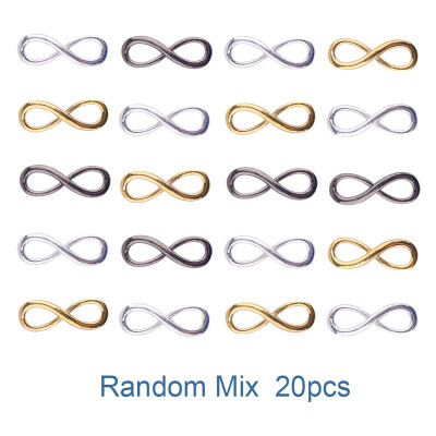 

PH PANDAHALL 20 Pcs One Direction Infinity Charm Pendant Connector Link Random Mixed Color