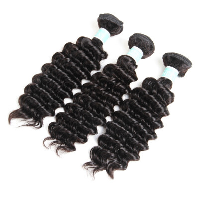 

Deep Wave Virgin Hair With Closure 3pcs Brazilian Human Hair Deep Wave With Closure Natural Color Deep Wave Brazilian Hair Exte