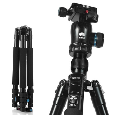 

Si Rui SIRUI tripod E1004 K10X PTZ Canon Nikon SLR camera tripod aluminum alloy folding SLR camera tripod portable travel