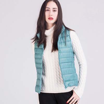 

City plus CITYPLUS 2017 winter new style women&39s clothing collar collar self-cultivation vest wild light down vest vest CWYR179654 deep purple M