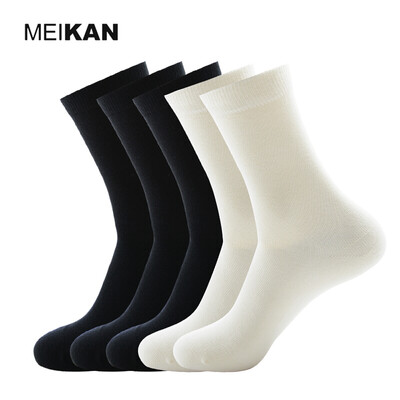 

MEIKAN Colorful Mid-calf Length Sock Cotton Long Sock Men Cheap Sox Box Knee Calcetines Unisex Compress Sock Running 5Pair/lot