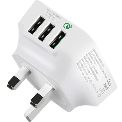 

USB зарядное устройство с 3 портами Etman,Британский стандарт