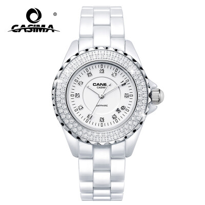 

Luxury brand Women's Bracelet Watches dazzle beauty space ceramic girls quartz wrist watch female white CASIMA#6702