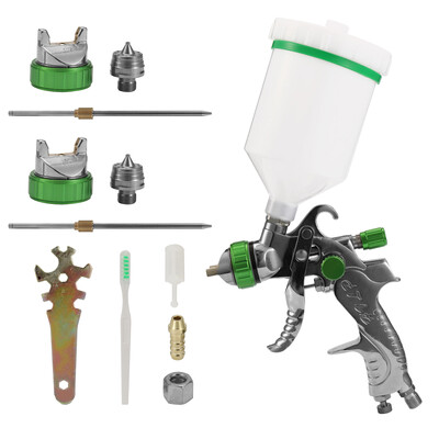 

2008 Airbrush Kit HVLP Air Spray Machine Gravitational Force Feed Paint Sprayer Air Brush Set Stainless Steel 14mm 17mm 20mm No