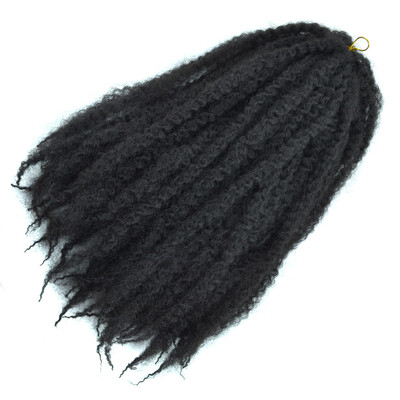 

18 '' Afro Marley Braids Hair Crochet Braids Hair Curl Crochet Synthetic Braiding Hair 100g/Piece Brown Black Purple Color